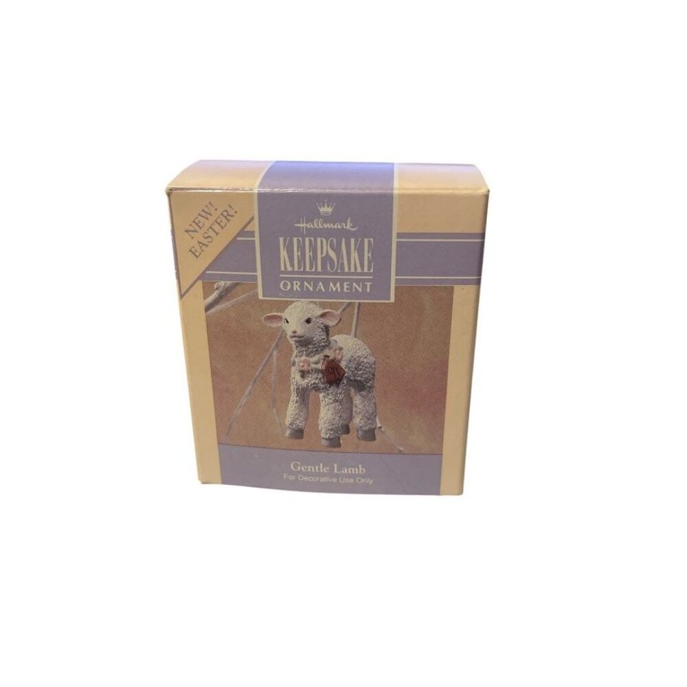 Hallmark Keepsake Ornament "Gentle Lamb" Hand-Painted 1991 Easter Edition